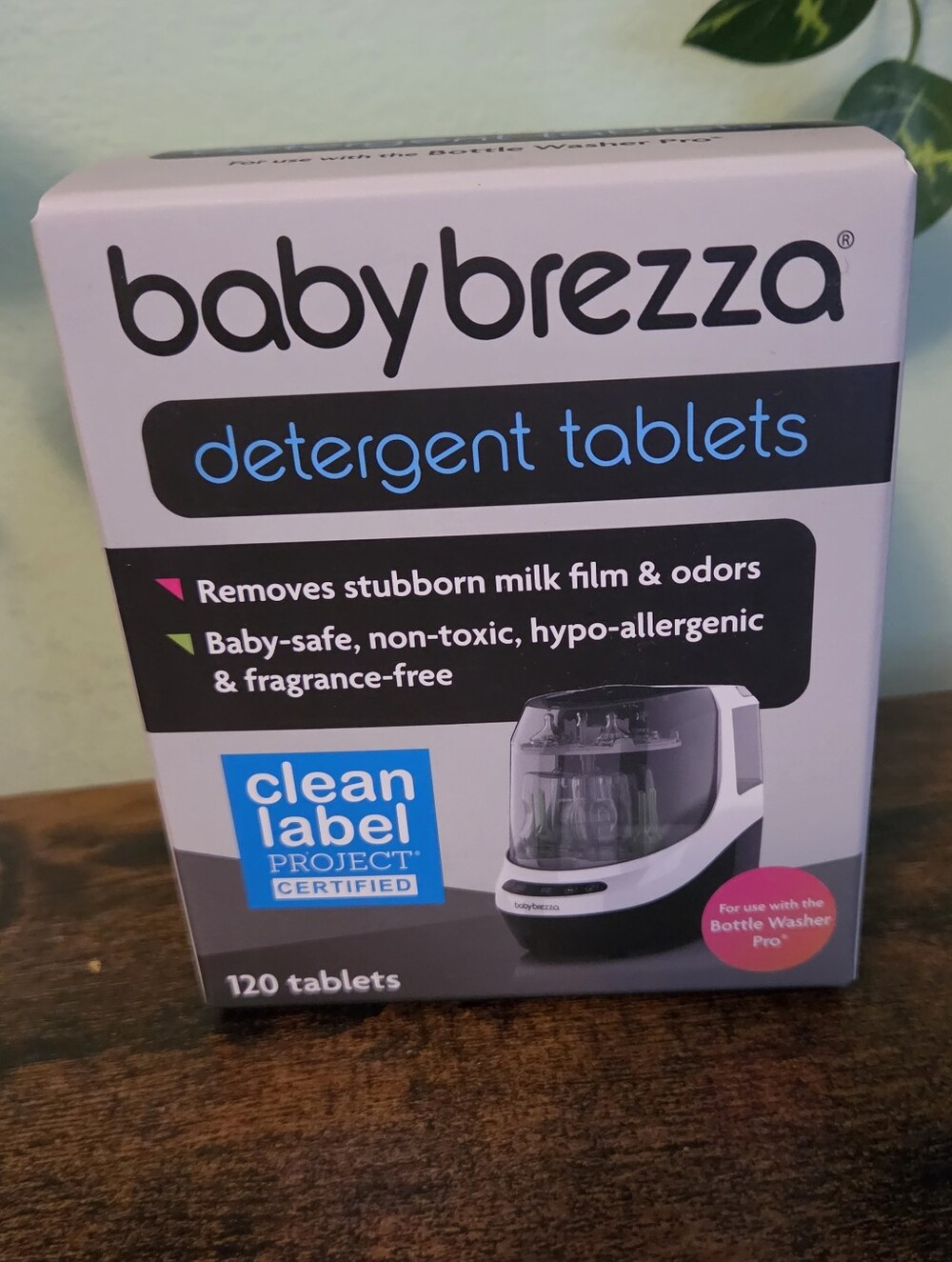 Baby Brezza Detergent Tablets 120 Count New Bottle Washer Pro Cleaning Tabs